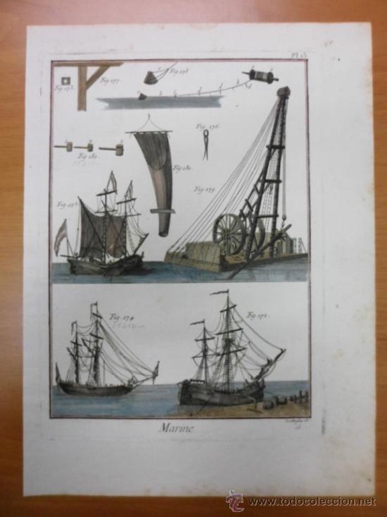 Arte: Velas y embarcaciones a vela, 1760, Bernard - Foto 1