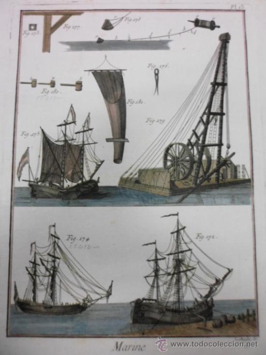 Arte: Velas y embarcaciones a vela, 1760, Bernard - Foto 3