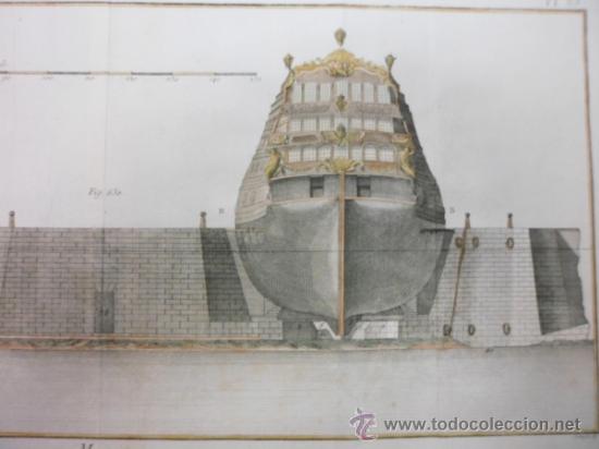 Arte: Gran barco en el astillero, 1760, An&oacute;nimo - Foto 4