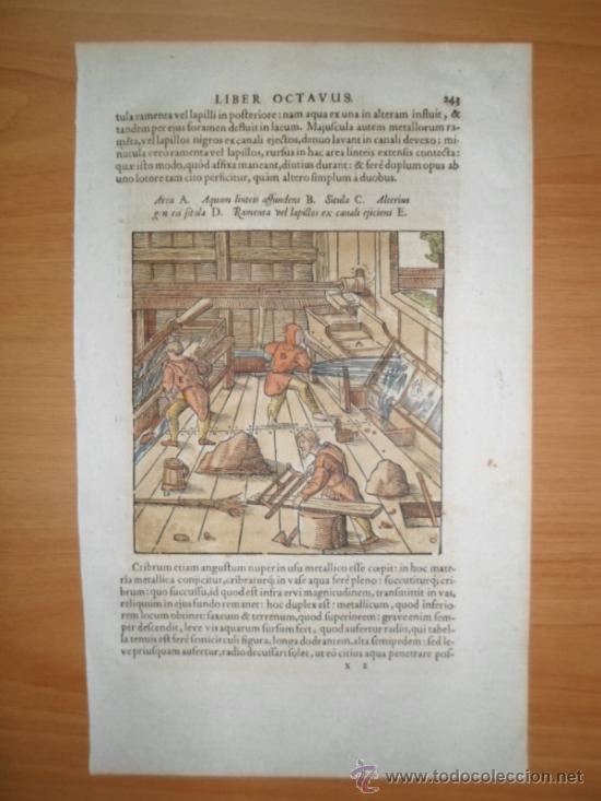 Arte: Escena de mineria, 1557, Agricola - Foto 1