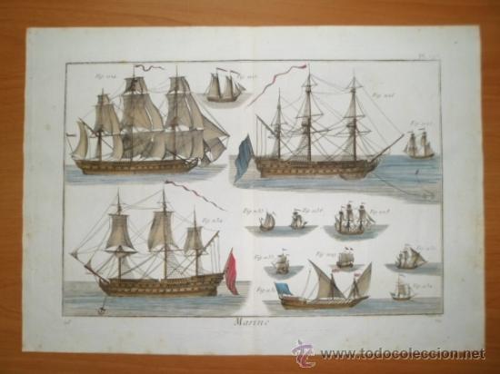 Arte: Embarcaciones a vela, 1760, Diderot/Bernard - Foto 1