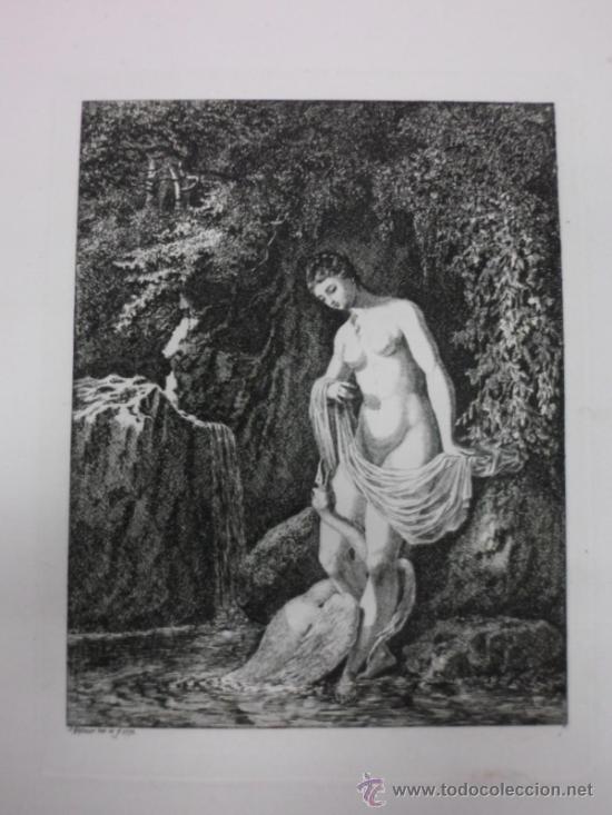 Arte: Mujer y el cisne, 1770, Salomon Gessner - Foto 1