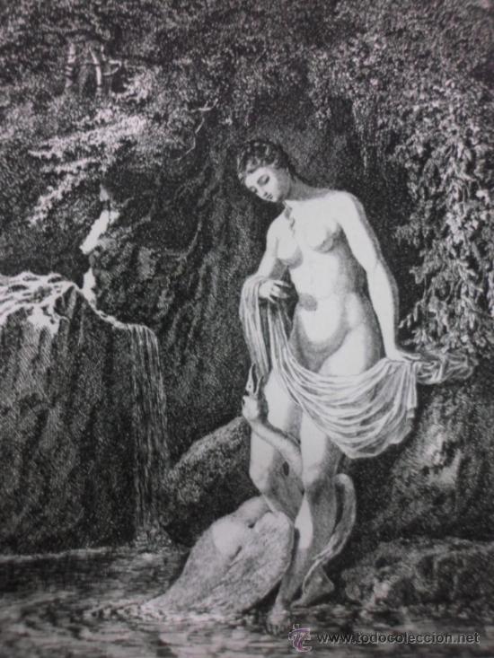Arte: Mujer y el cisne, 1770, Salomon Gessner - Foto 4