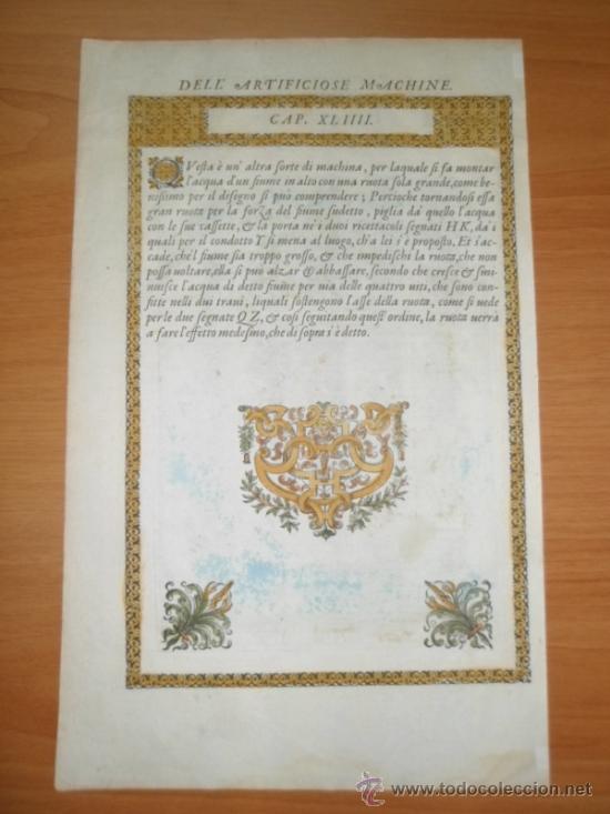 Arte: Bomba de agua, 1620, Ramelli - Foto 2