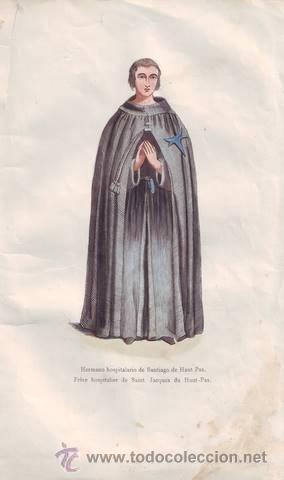 Arte: HERMANO HOSPITALARIO DE SANTIAGO DE HAUT PAS. Fr&egrave;re hospitalier de Saint Jacques du Haut-Pas.