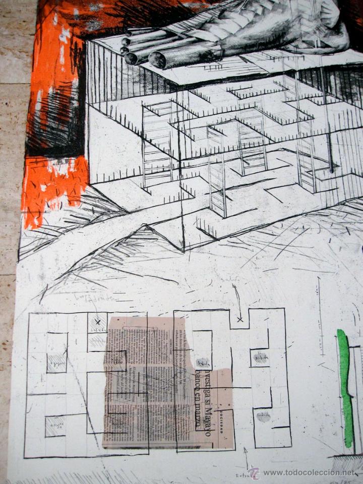 Arte: Aguafuerte y collage Andr&eacute;s Nagel pie - Foto 2