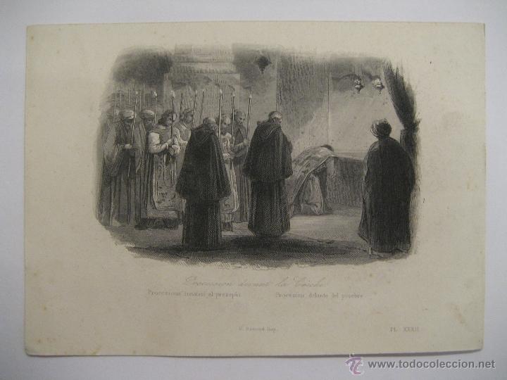 Arte: PROCESION DELANTE DEL PESEBRE - A&Ntilde;O 1863 - Foto 1