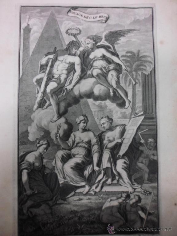 Arte: Frontispicio del libro de viajes, 1714, Le Bruyn - Foto 1