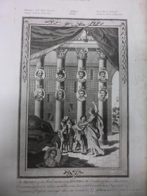 Arte: Frontispicio de libro hist&oacute;rico , 1784, Anderson - Foto 2