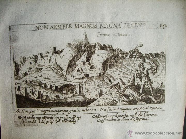 Arte: 1625- GERENA. SEVILLA. GRABADO ORIGINAL DE DANIEL MEISNER - Foto 1