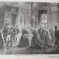 Arte: GRABADO ANTIGUO \ EL SALÓN (DRAWING-ROOM) DE LA REINA VICTORIA EN LONDRES (1867). Lote 40975671