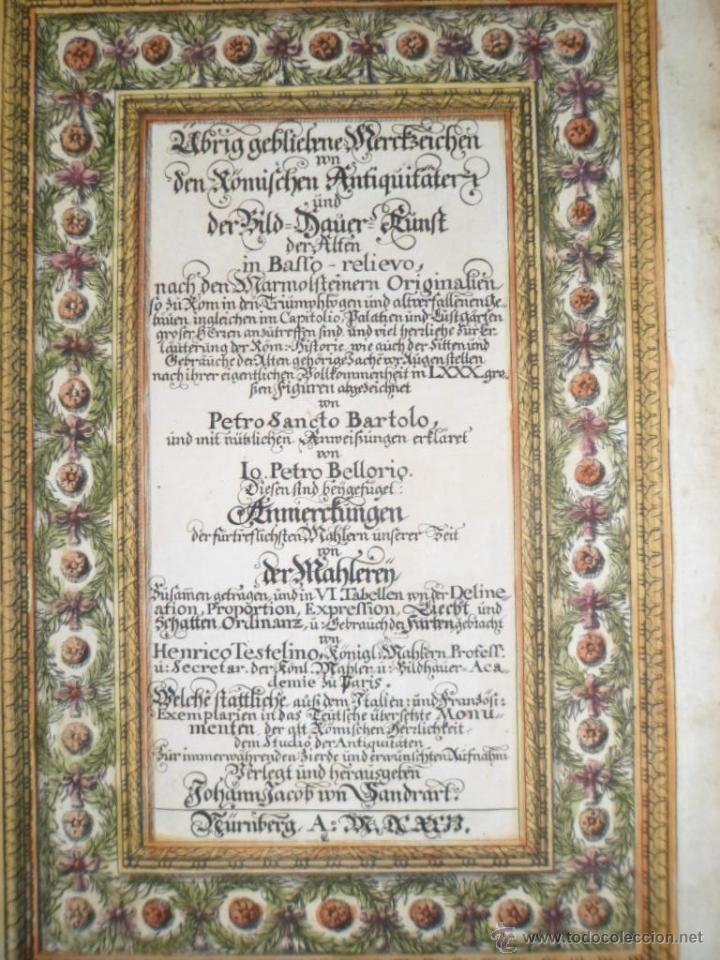 Arte: Portada de libro, 1692, Bartoli Bellorio - Foto 1