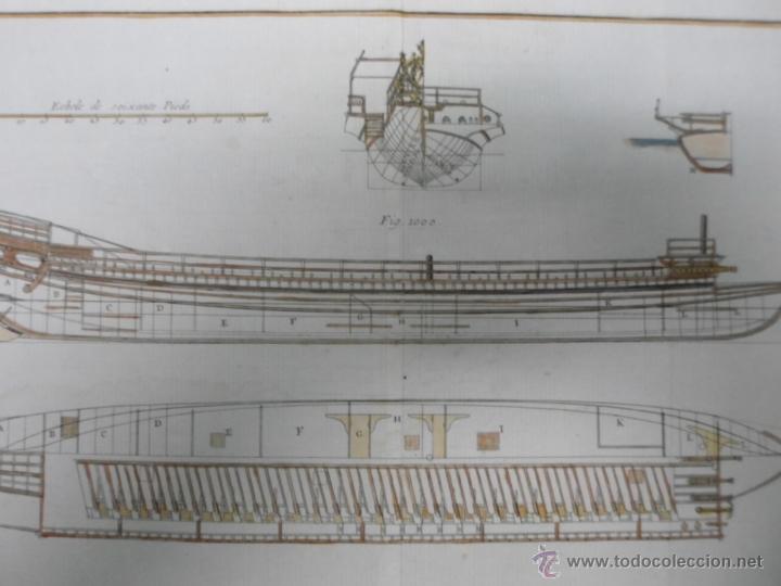 Arte: Secciones transversales de un barco, 1760, Bernard - Foto 4
