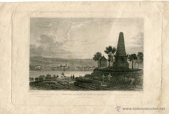 Art: Neuweid&mount General Hoche' grabado 1835 por W. Tombleson sobre obra de J.Watts