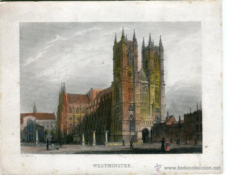 Art: 'Westminster' grabado por W.Alexander le Petit en 1840