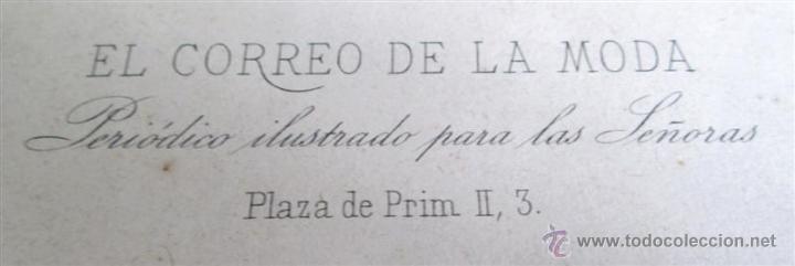 Arte: Grabado antiguo - Correo de la moda - Foto 2
