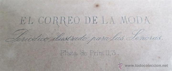 Arte: Grabado antiguo - Correo de la moda - Foto 2