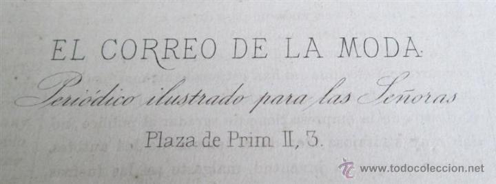 Arte: Grabado antiguo - Correo de la moda - Foto 2