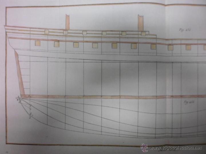 Arte: Plano de una embarcaci&oacute;n, 1760, Bernard - Foto 3