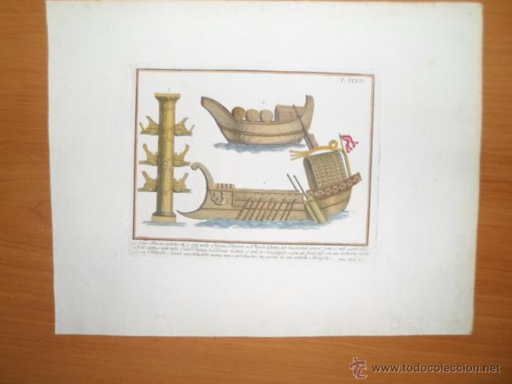 Arte: Embarcaciones romanas de transporte,1790, Dom Pronti - Foto 1