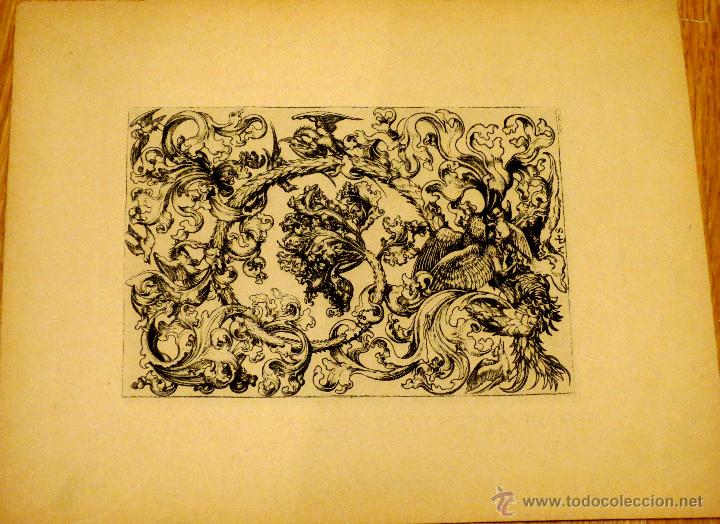 Art: GRABADO CON ESCENA FLORAL PRINCIPIOS SIGLO XX