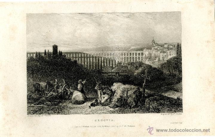 Arte: Segovia. David Roberts. 1836 - Foto 1