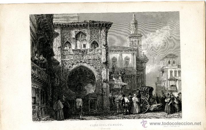 Arte: Granada. Casa del Carbon. David Roberts, 1834 - Foto 1