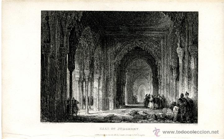 Arte: Granada. Sala de la Justicia. David Roberts, 1834 - Foto 1