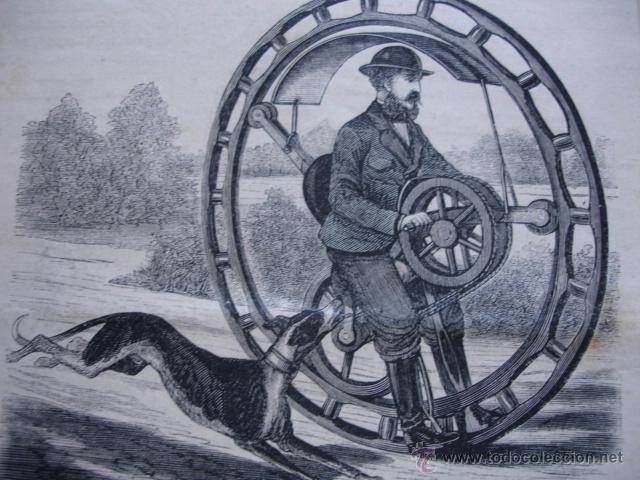 Arte: VELOCIPEDO DE UNA RUEDA HEMMINGS A&Ntilde;O 1870