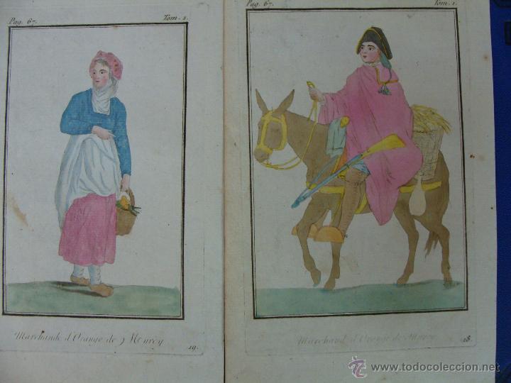 Arte: 1805.GRABADOS PAREJA DE MURCIANOS ACUARELADOS. MUY BUEN ESTADO