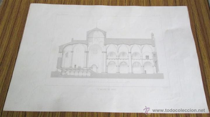 Arte: Grabado de arquitectura - St Michel de Pavie - Traite D&acute;architecture - edifices 1863 - Foto 1