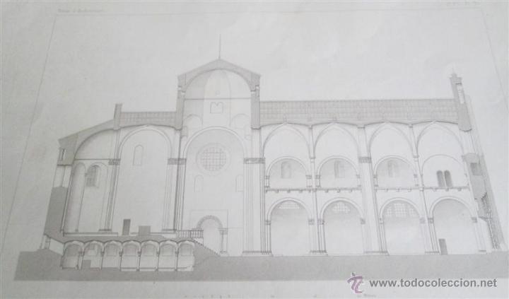 Arte: Grabado de arquitectura - St Michel de Pavie - Traite D&acute;architecture - edifices 1863 - Foto 2
