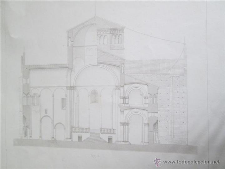 Arte: Grabado de arquitectura - St Michel de Pavie - Traite D&acute;architecture - edifices 1863 - Foto 2