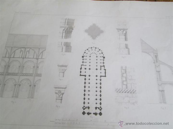 Arte: Grabado de arquitectura - St ermite de Caen - Traite D&acute;architecture - edifices 1863 - Foto 2