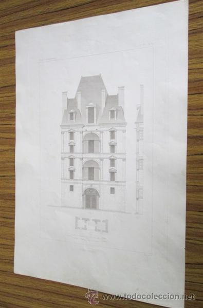 Arte: Grabado de arquitectura - Porte Doree - Traite D&acute;architecture - edifices 1863 - Foto 1