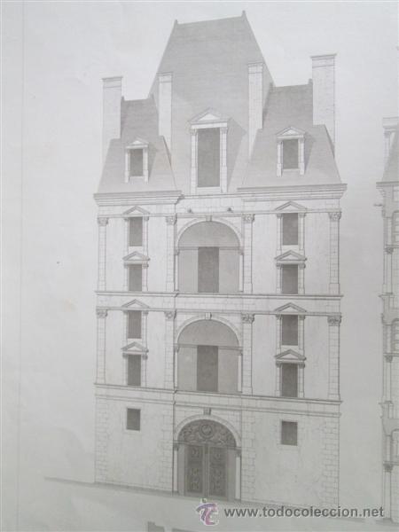 Arte: Grabado de arquitectura - Porte Doree - Traite D&acute;architecture - edifices 1863 - Foto 2