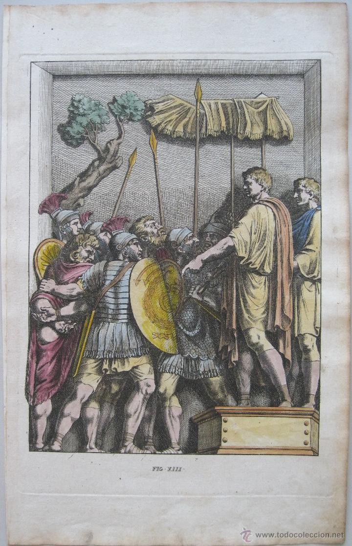 Arte: Escena militar romana, 1692. Bellorio y Bartoli - Foto 1