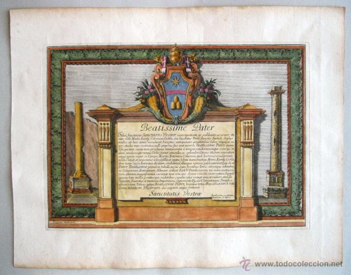 Arte: Inscripci&oacute;n latina, 1673.Pietro Bartoli - Foto 1