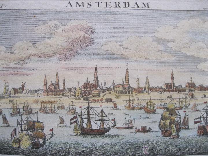 Arte: Vista de Amsterdam, Holanda.1768 - Foto 1