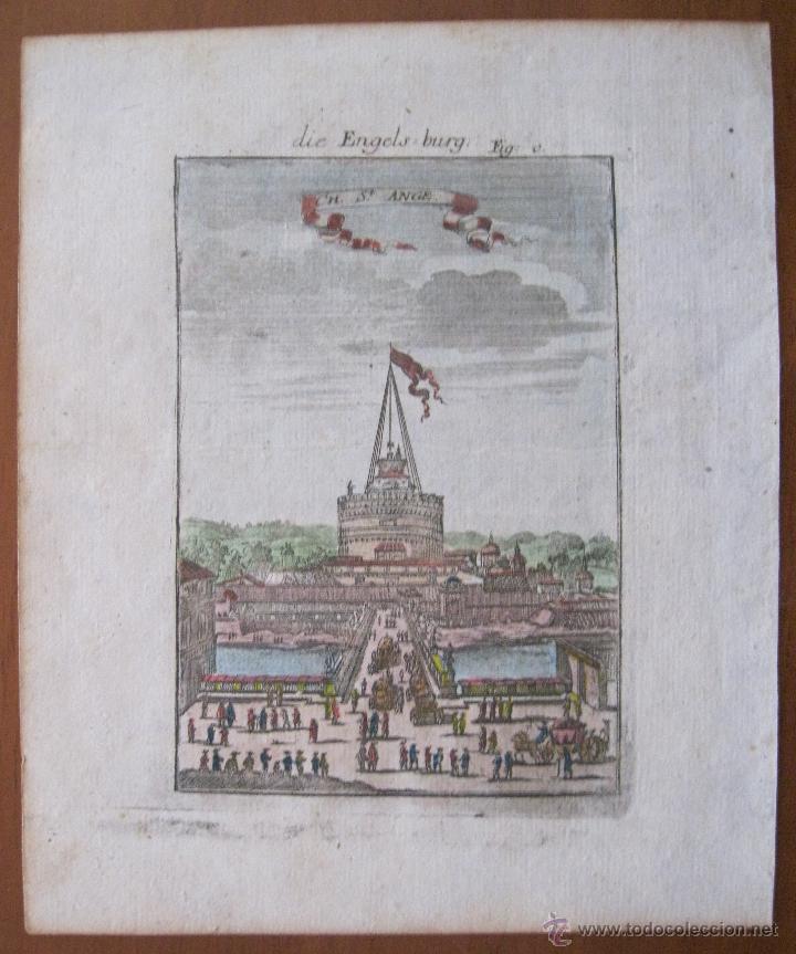 Arte: Castillo de San Angelo, Roma.1685. Mallet - Foto 1