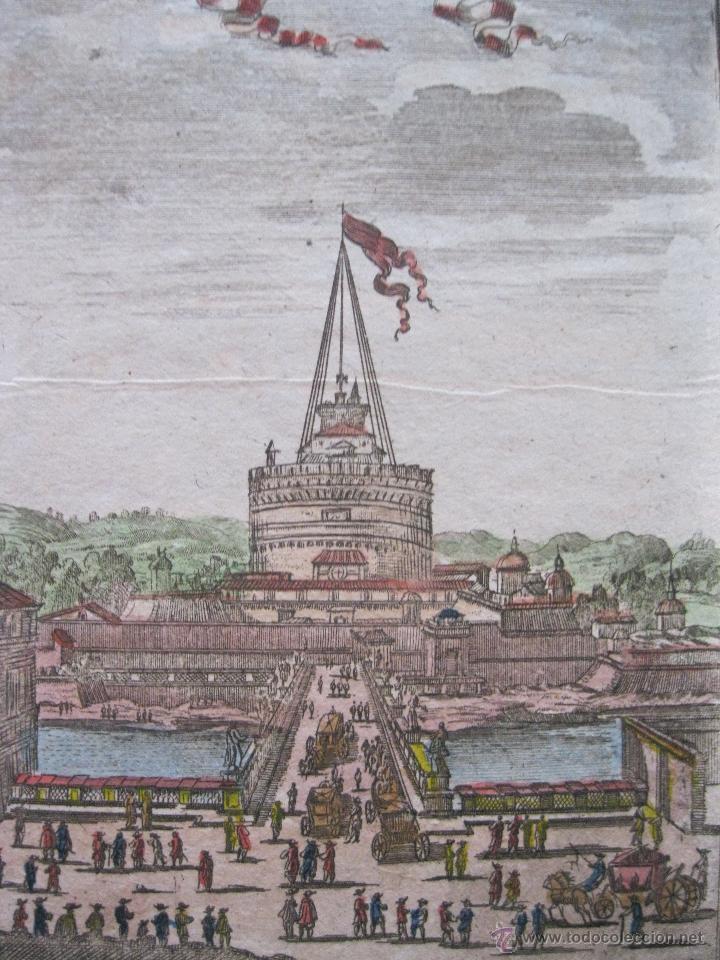 Arte: Castillo de San Angelo, Roma.1685. Mallet - Foto 3