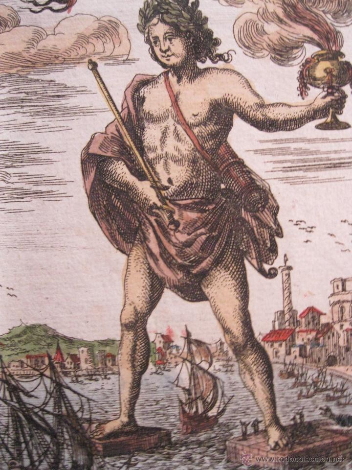 Arte: El coloso de Rodas, 1683. Mallet - Foto 2