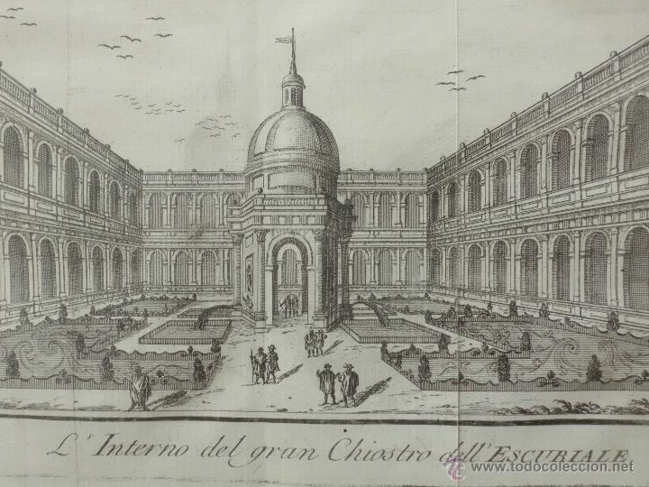 Arte: Vista del interior del Escorial, Madrid.1745.Thomas Salmon - Foto 5