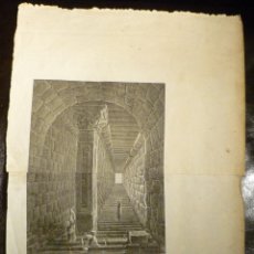 Arte: VISTA INTERIOR DE LA CISTERNA EN MERIDA POR ALEXANDRE LABORDE 1806-20