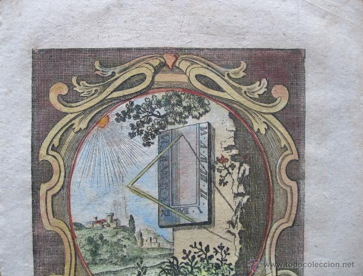 Arte: Emblema barroco: Reloj de sol II,1680 - Foto 2