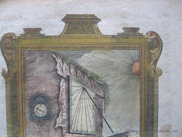 Arte: Emblema barroco: Reloj de sol III,1680 - Foto 3