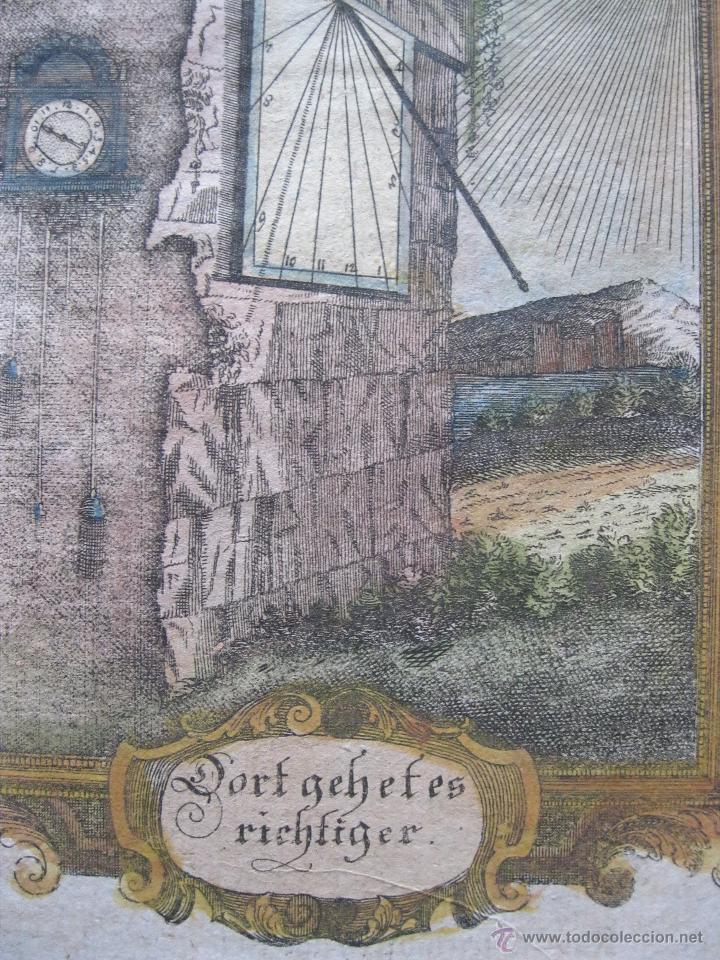 Arte: Emblema barroco: Reloj de sol III,1680 - Foto 5