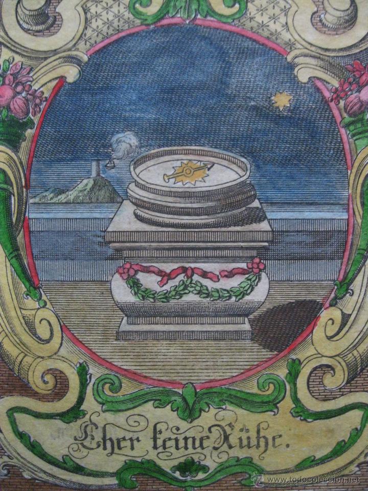 Arte: Emblema barroco: Br&uacute;jula, 1680 - Foto 1