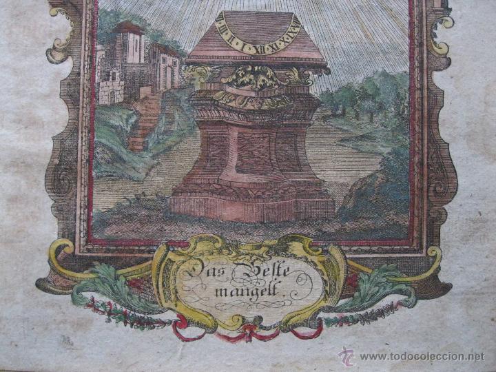 Arte: Emblema barroco: Reloj de sol IV,1680 - Foto 5