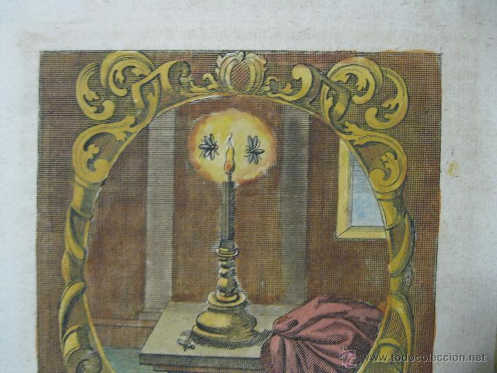 Arte: Emblema barroco: Polilla en la llama, 1680 - Foto 3